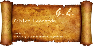 Gibicz Leonarda névjegykártya